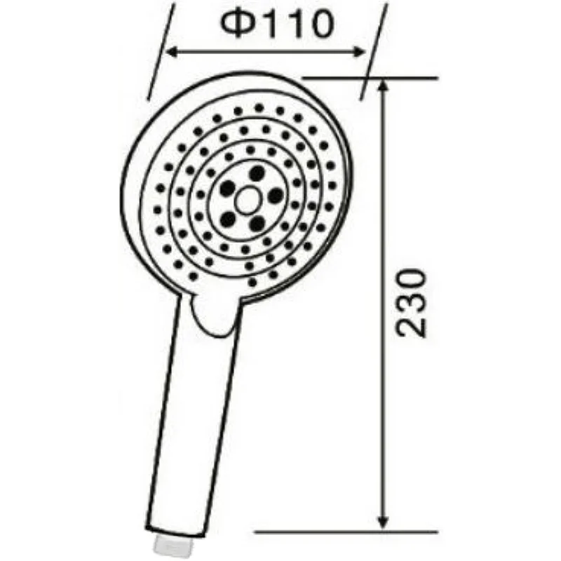Лейка для душа Orange O-Shower OS03b d 110 мм, 3 режима, черный матовый