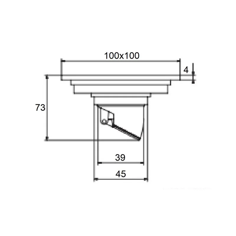 Душевой трап Orange TR01-001cr, 100х100, хром