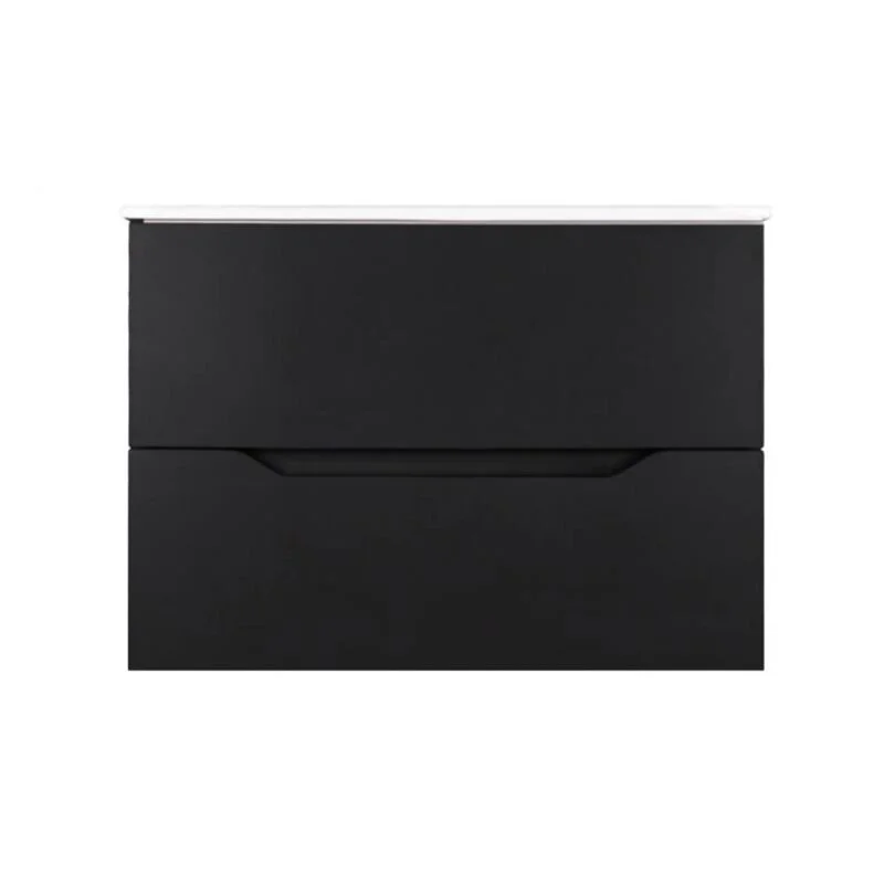 Orange Line Li-80Tub+Ra Тумба подвесная с раковиной, черный матовый Orange Line Li-80Tub+Ra Тумба подвесная с раковиной, черный матовый