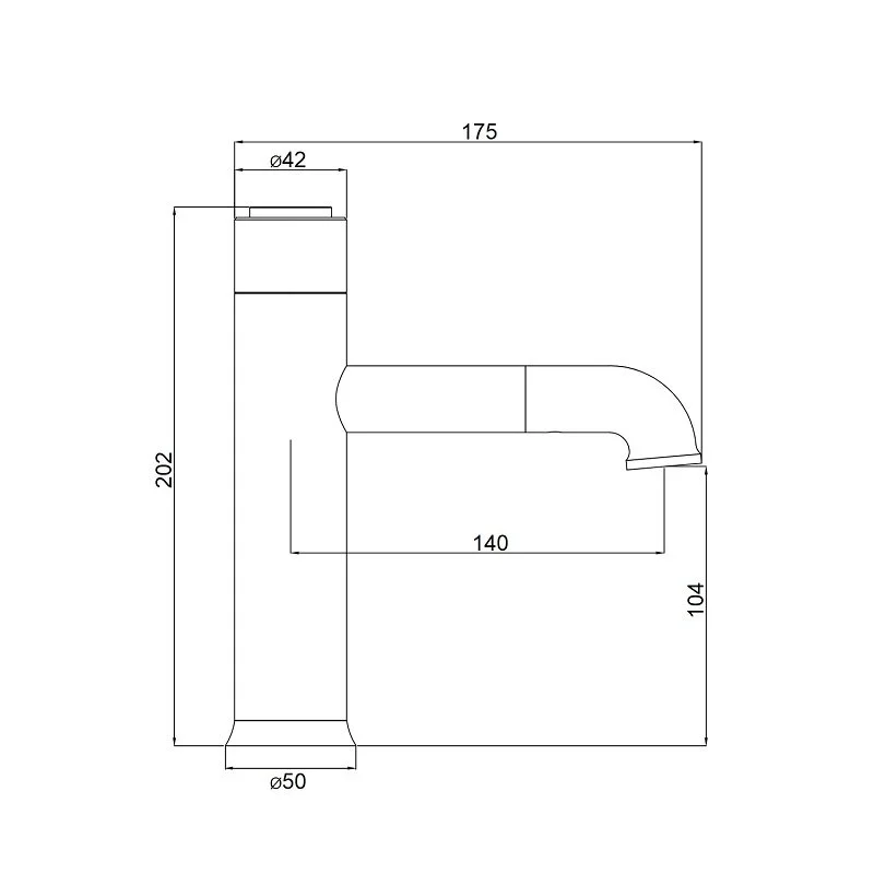 Orange Pure M02-021cr смеситель для раковины кнопочный, хром