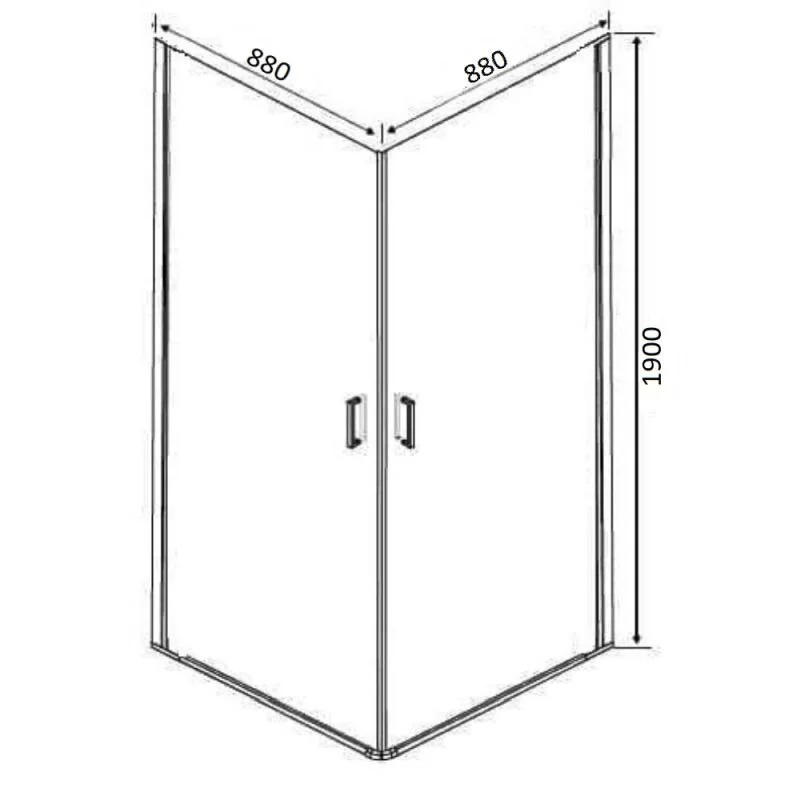 Orange E04-090TCR душевой уголок без поддона 88х88, хром