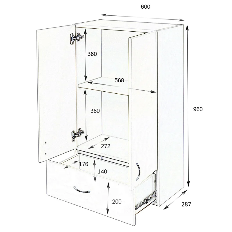 Orange СМАЙЛ SM-60SR1 шкаф навесной, белый