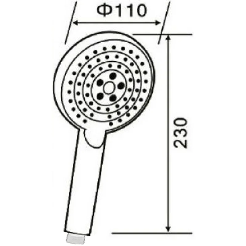 Лейка для душа Orange O-Shower OS03w d 110 мм, 3 режима, белый