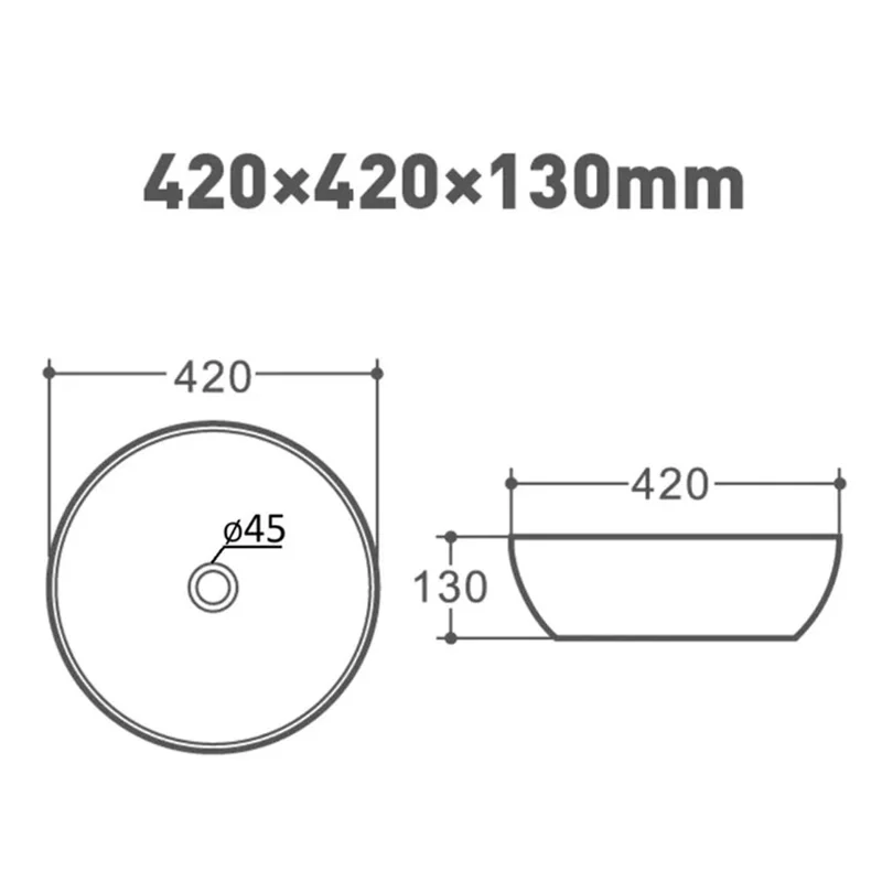 Orange B07-420W раковина накладная санфарфор, белый глянец