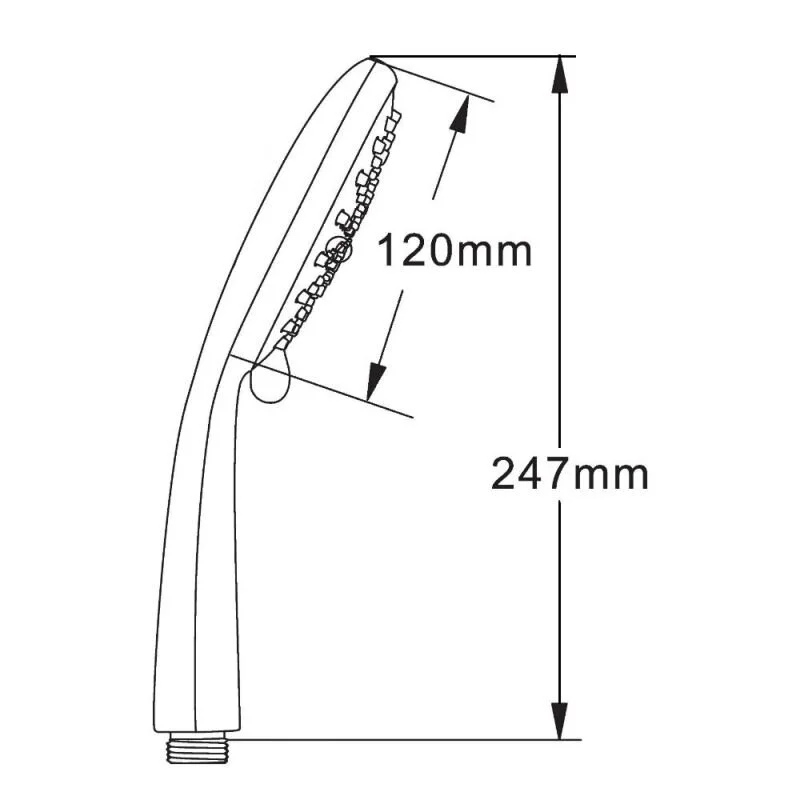 Лейка для душа Orange S06HS, 3 режима, 120 мм хром
