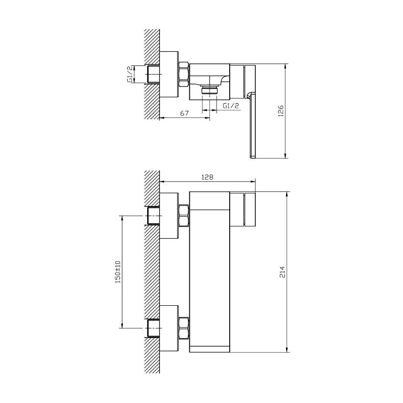 Orange Splito M36-200cr смеситель для душа однорычажный, хром