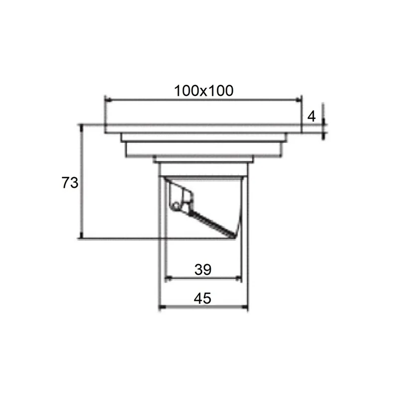Душевой трап Orange TR01-006b, 100х100, черный