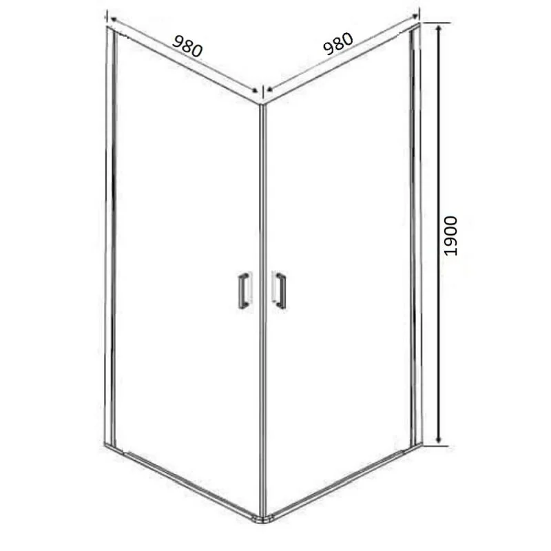 Orange E04-100TCR душевой уголок без поддона 98х98, хром