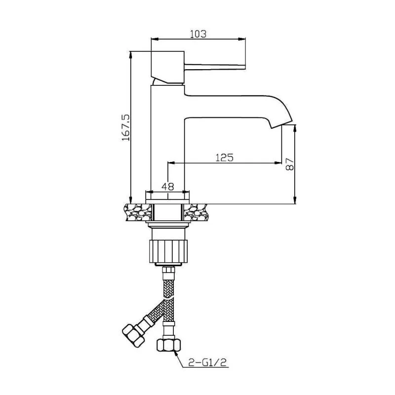 Orange Karl M05-021cr смеситель для раковины однорычажный, хром