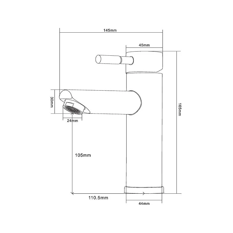 Orange Steel M99-021b смеситель для раковины однорычажный, черный