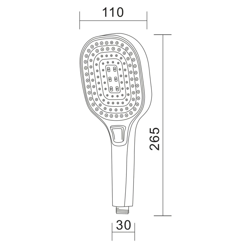 Лейка для душа Orange S15HScr 110 мм 3 режима, хром
