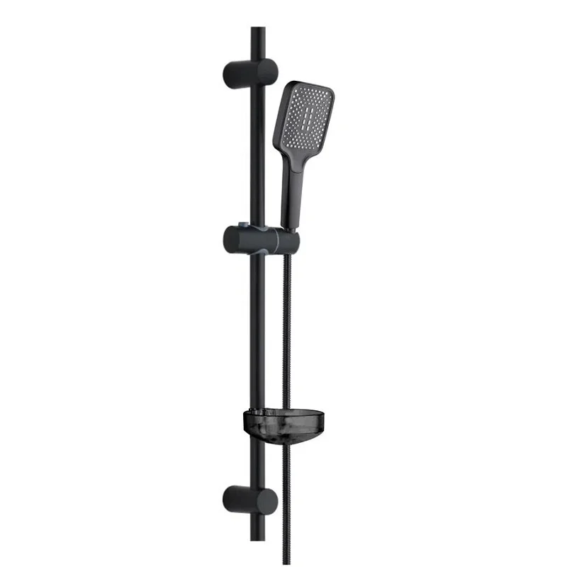 Orange O-Shower OS714b Душевой гарнитур, штанга 700 мм, лейка 1 режим, шланг 1,5 м, черный Orange O-Shower OS714b Душевой гарнитур, штанга 700 мм, лейка 1 режим, шланг 1,5 м, черный