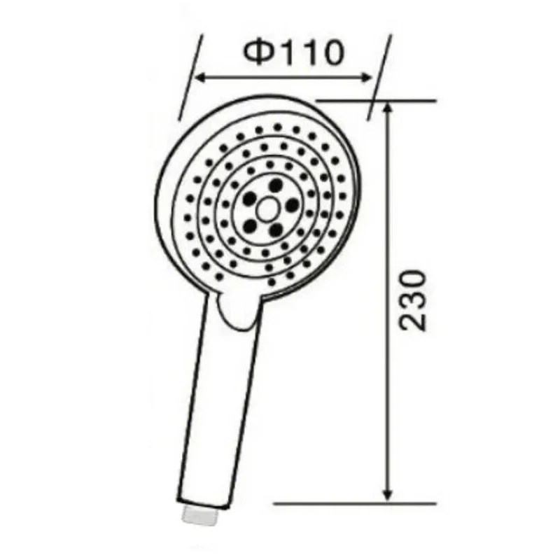 Лейка для душа Orange O-Shower S02HSW 110 мм 3 режима, белый