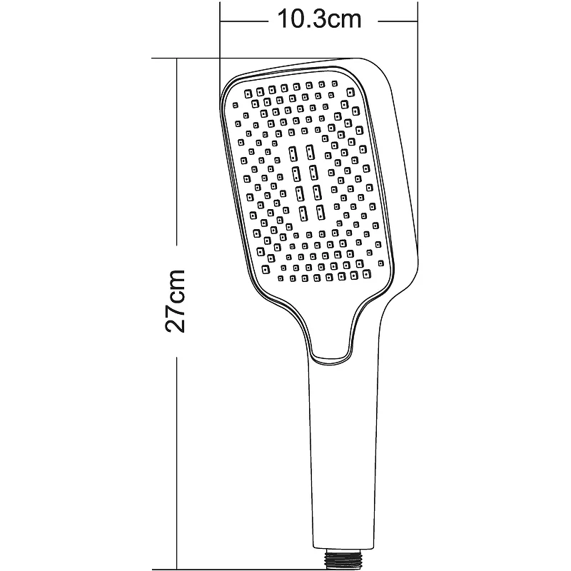 Лейка для душа Orange S14HSb 103х103 мм 1 режим, черный