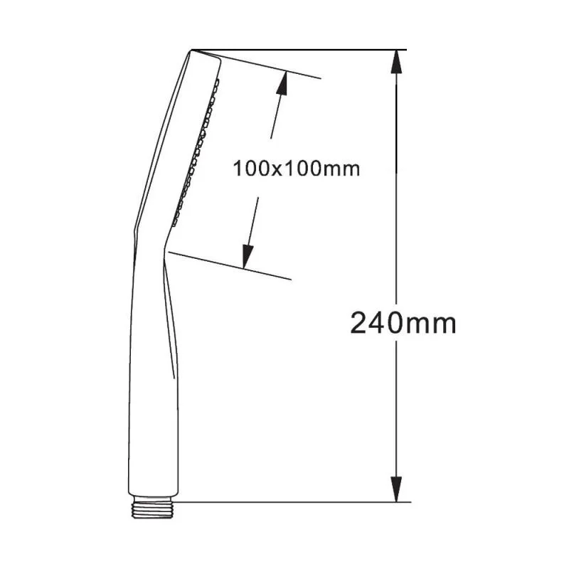 Лейка для душа Orange S08HS, 1 режим, 100х100 хром
