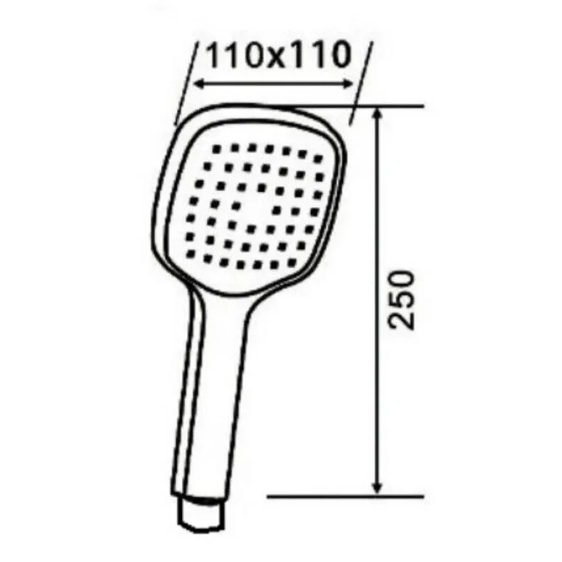 Лейка для душа Orange O-Shower S04HS 110х110 мм 1 режим, хром