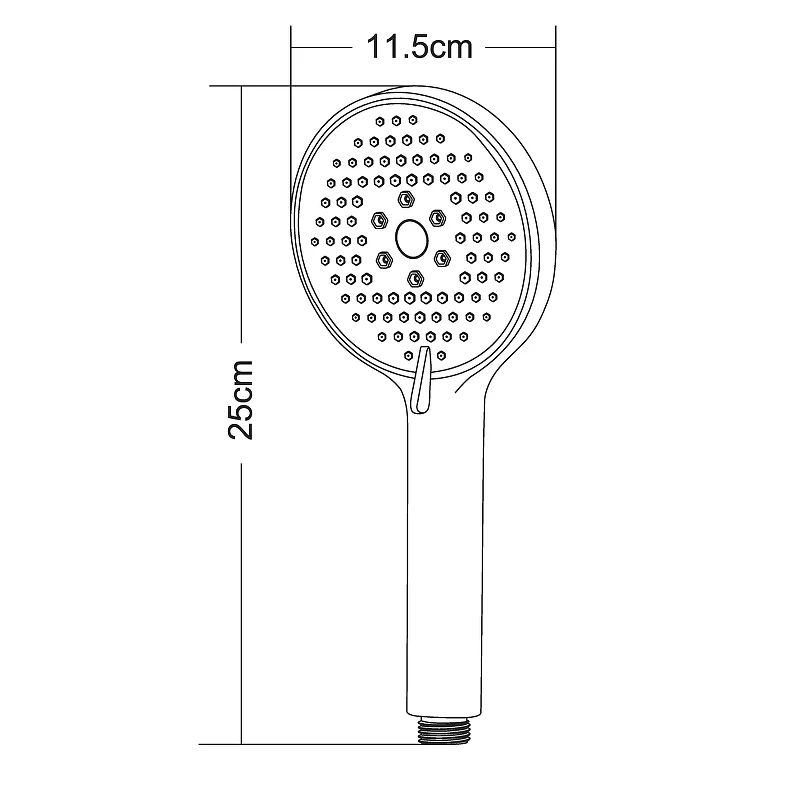 Лейка для душа Orange S13HScr 115 мм 3 режима, хром