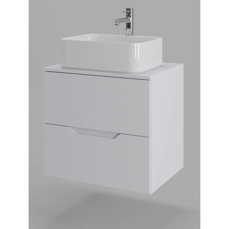 Orange Line Li-60TuwMDF+B02-460W тумба с раковиной подвесная 60 см, белый Orange Line Li-60TuwMDF+B02-460W тумба с раковиной подвесная 60 см, белый