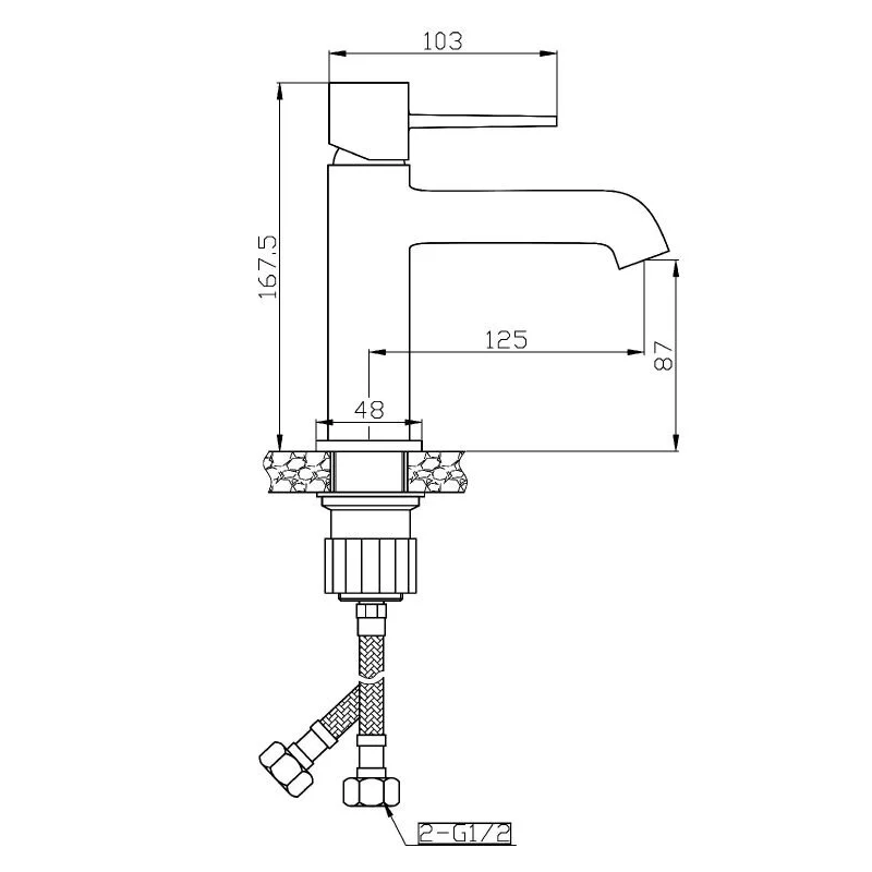Orange Karl M05-021w смеситель для раковины однорычажный, белый