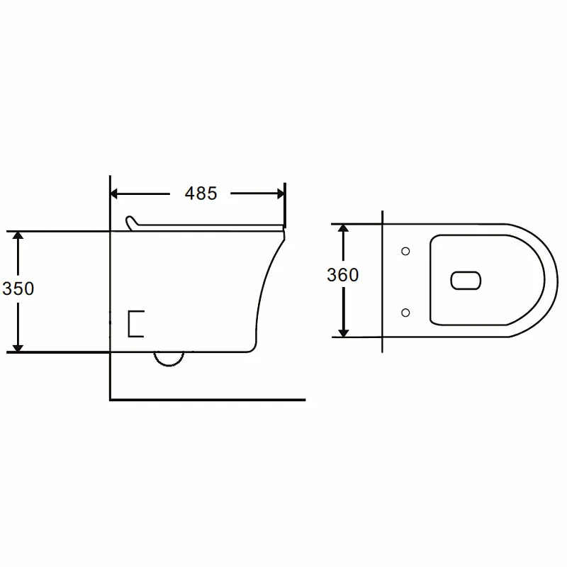 Унитаз подвесной Orange C01-100W безободковый, сиденье с микролифтом