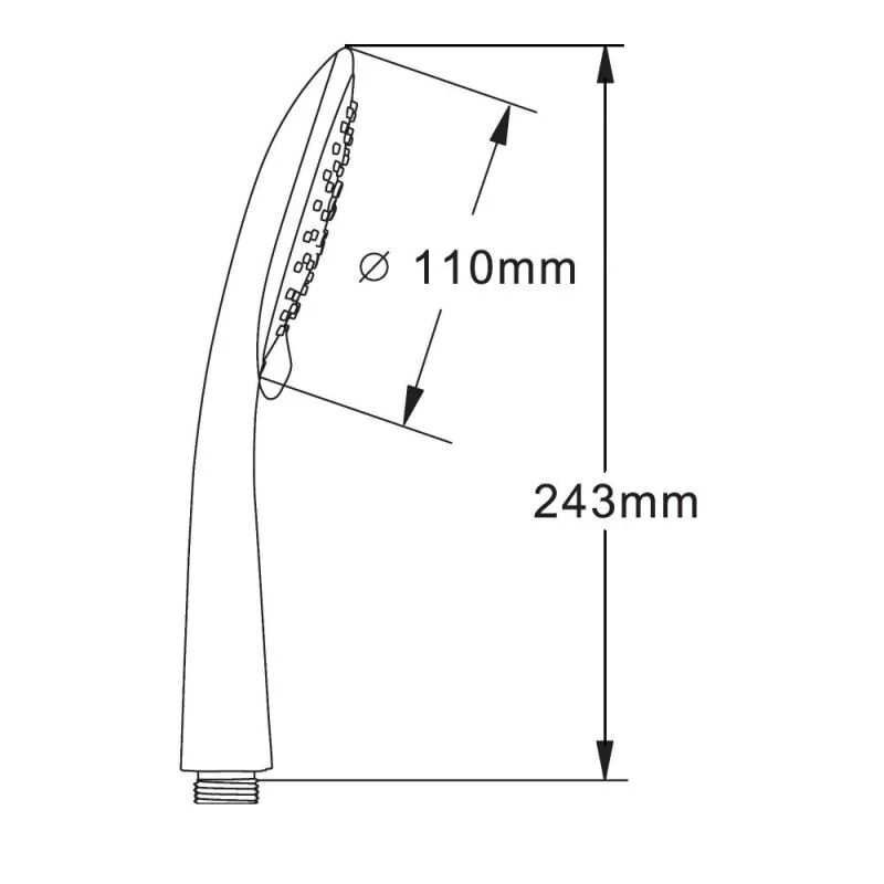 Лейка для душа Orange S05HS, 3 режима, 110 мм хром