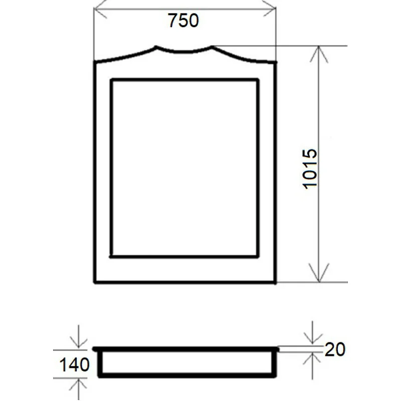 Зеркало Orange Классик F7-75ZE3, 75 см, молочный белый