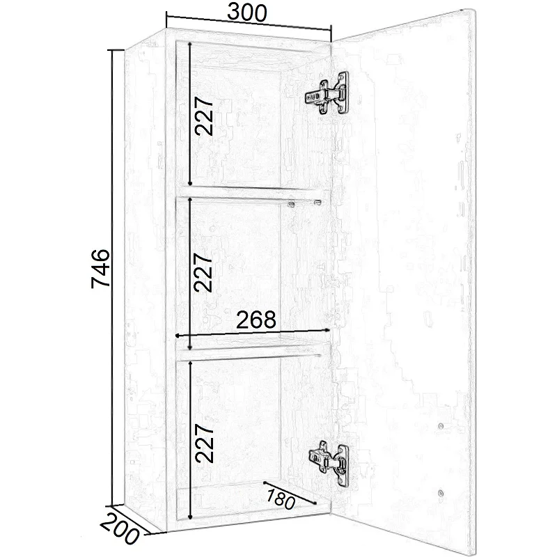 Шкаф Orange Стиль 30 St-30SR навесной, правый