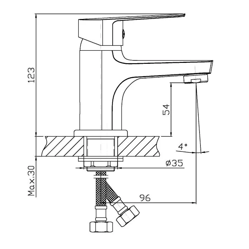 Orange Loop M26-021w смеситель для раковины однорычажный, белый