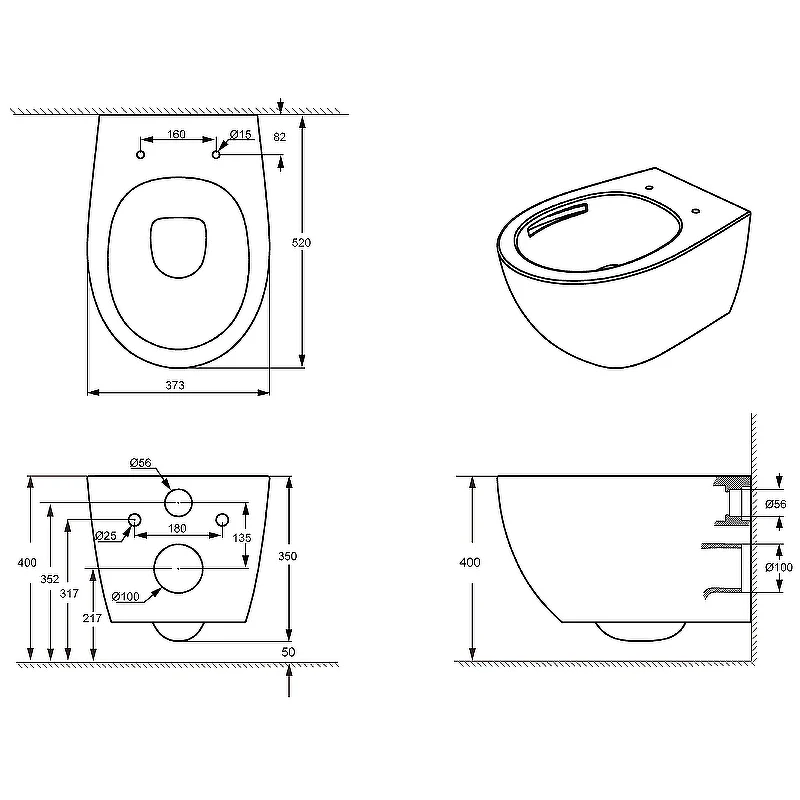 Orange C07-150W унитаз подвесной безободковый санфарфор с микролифтом TORNADO, белый
