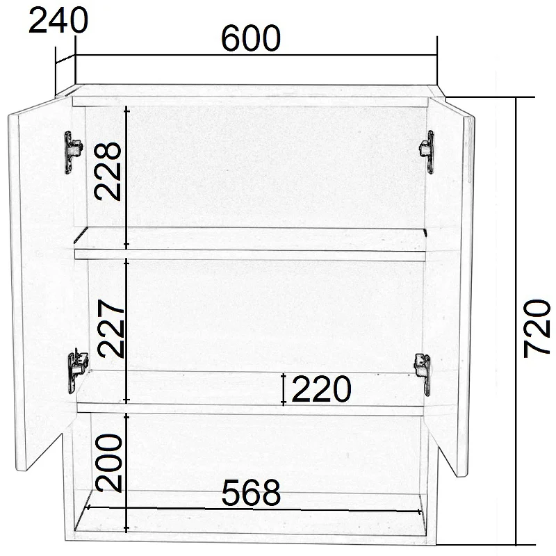 Orange ВЕГА Vg-60SR навесной шкаф
