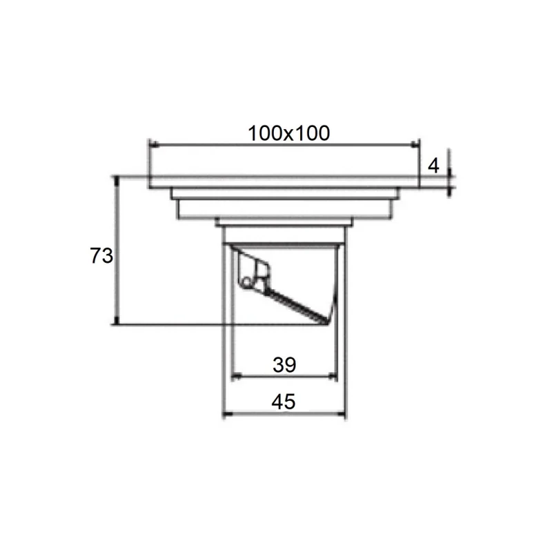 Душевой трап Orange TR01-008b, 100х100, черный