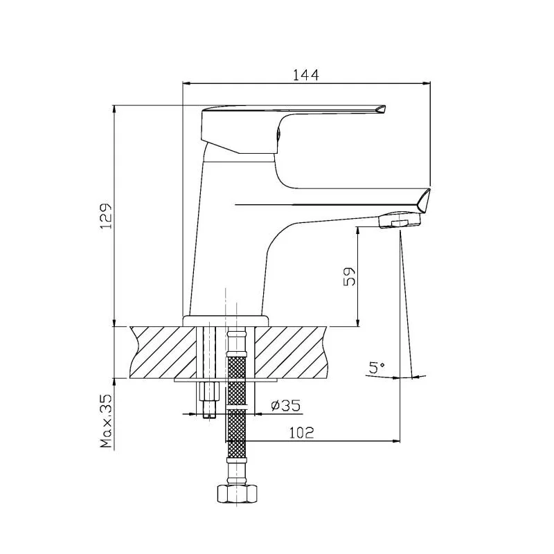 Orange Sofi M43-021cr смеситель для раковины однорычажный, хром