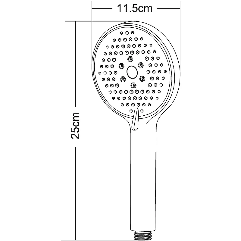 Лейка для душа Orange S13HSb 115 мм 3 режима, черный