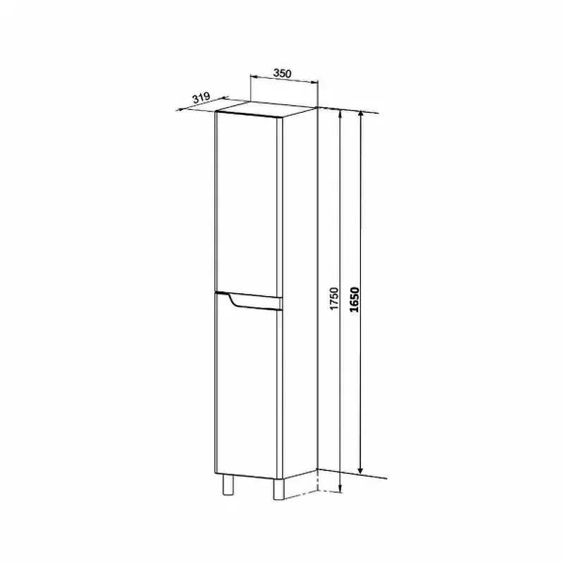 Пенал Orange TOPLINE-Milano PM35-05KU универсальный