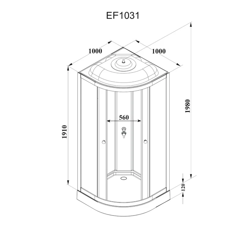 Кабина EF1031 душевая PARLY 
