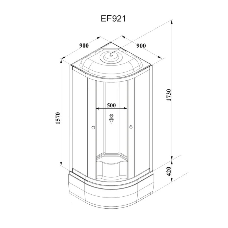 Кабина EF921 душевая PARLY 
