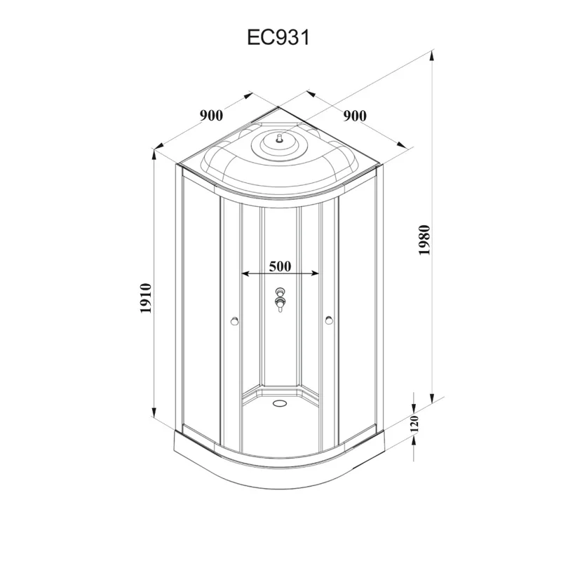 Кабина EC931 душевая PARLY 
