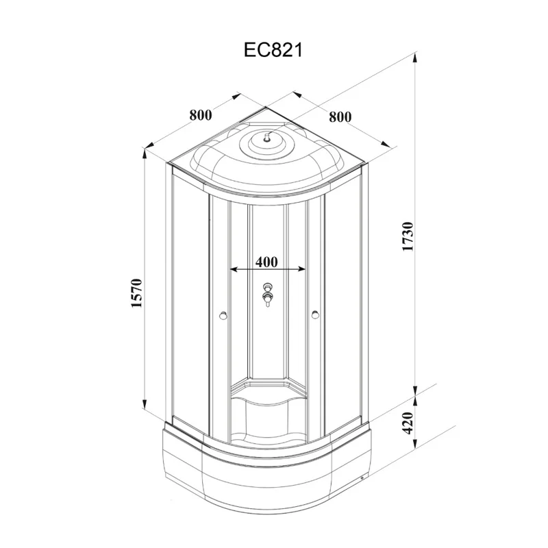 Кабина EC821 душевая PARLY 

