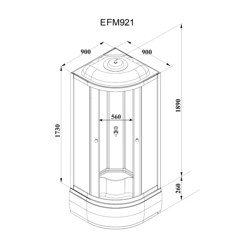 Кабина EFM921 душевая PARLY 
