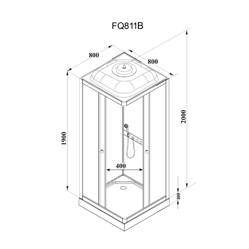Кабина FQ811B душевая PARLY 