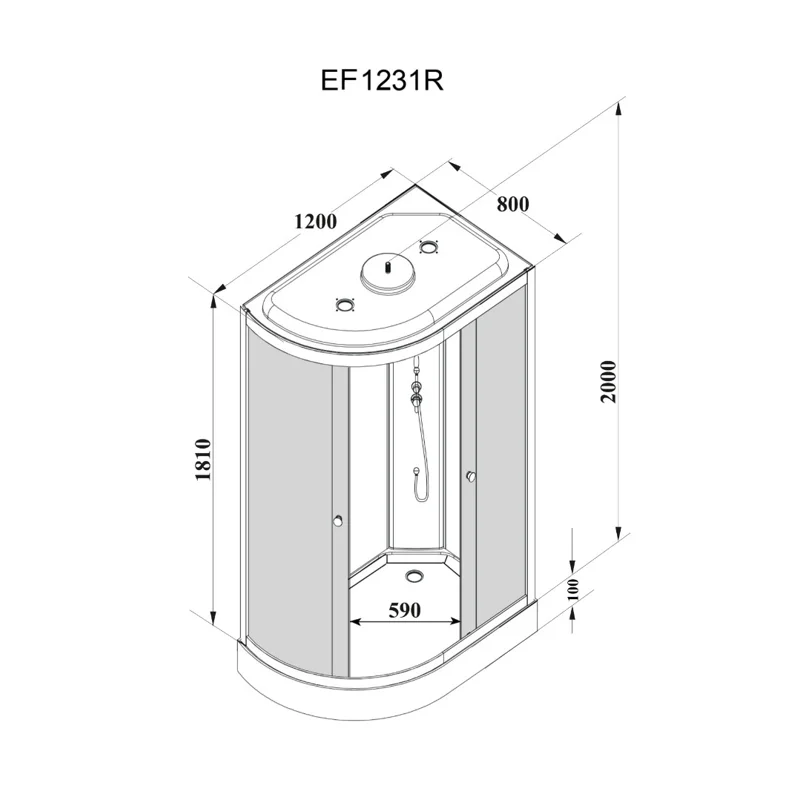 Кабина EF1231R душевая PARLY