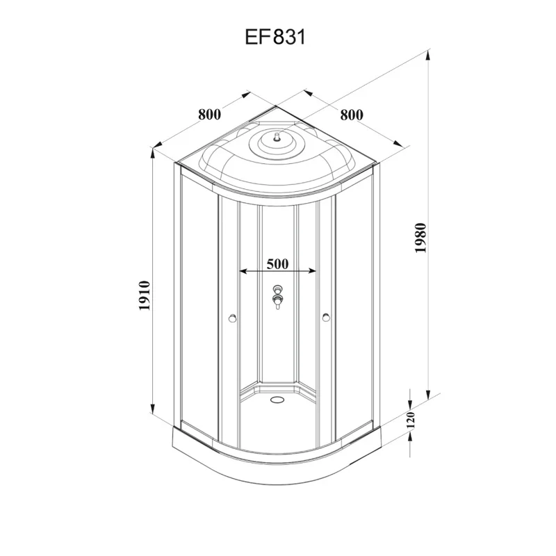Кабина EF831 душевая PARLY
