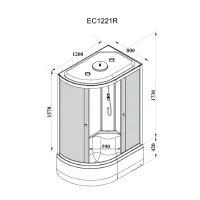 Кабина EC1221R душевая PARLY 
