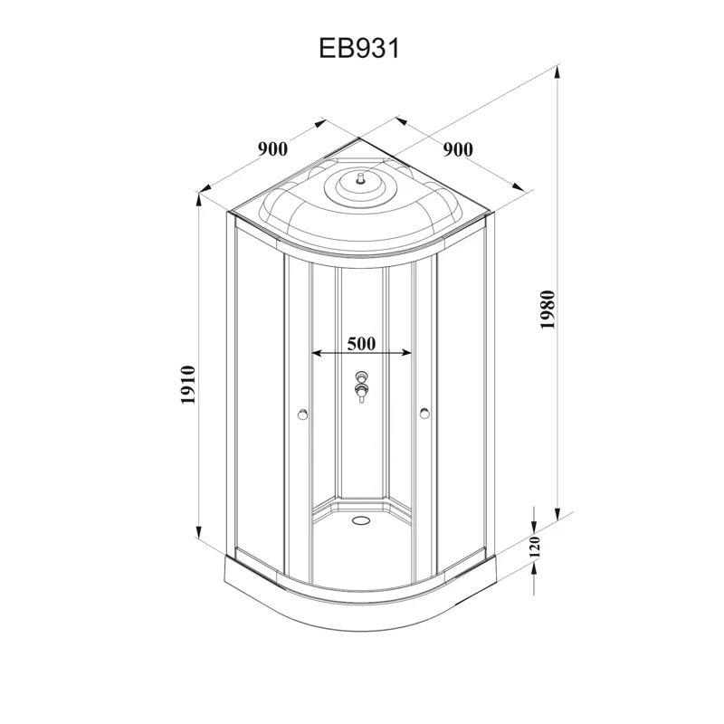 Кабина EB931 душевая PARLY 
