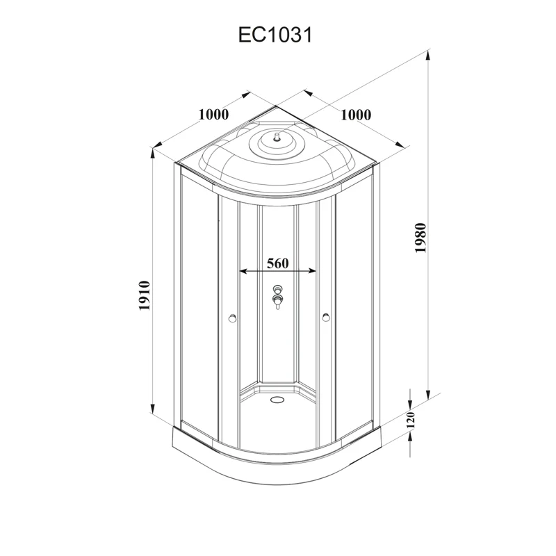 Кабина EC1031 душевая PARLY 
