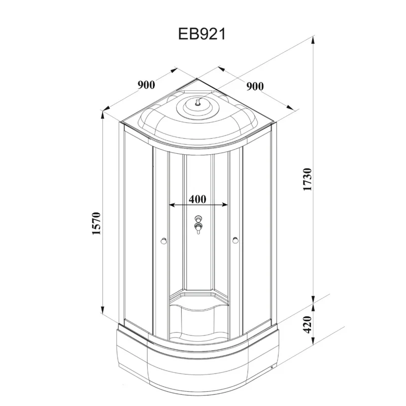 Кабина EB921 душевая PARLY 
