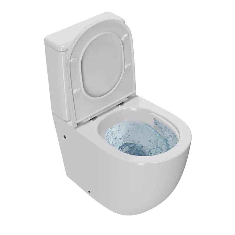 Унитаз-компакт Point Сатурн безободковый, белый, сиденье дюропласт микролифт быстросъем., PN42901