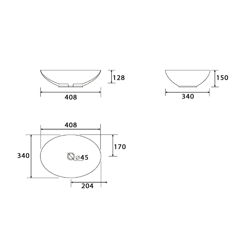 Умывальник Point Сатурн 41 PN43902WM овальный, белый матовый