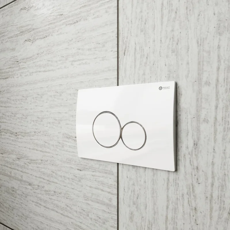 Клавиша смыва Point Виктория PN44061WC для инсталляции, белая/хром