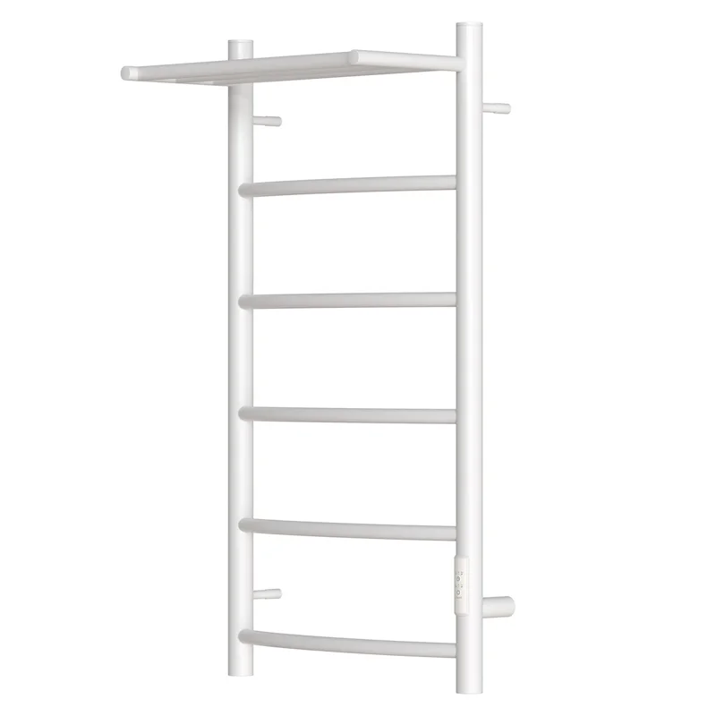 Полотенцесушитель электрический Point Афина PN04848PW П5 400x800 с полкой, диммер справа, белый